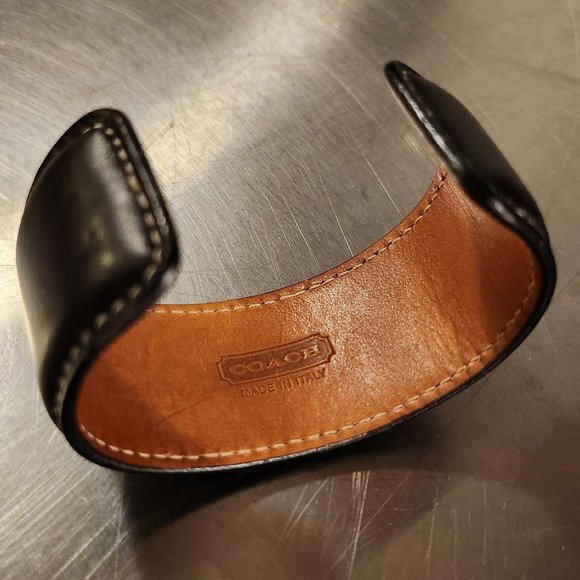 Coach Leather Cuff Bracelet